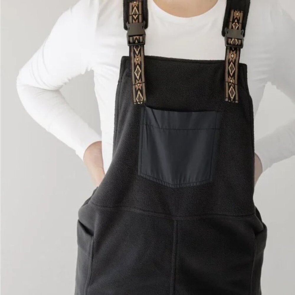 KAVU Women’s Pocatello Fleece Overalls Size Large - Picture 3 of 5